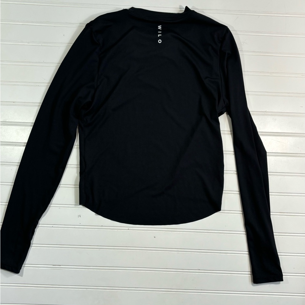 Wilo The Label Black Movement Twist Layer Top Round Neck Pullover Size Medium - Picture 14 of 16